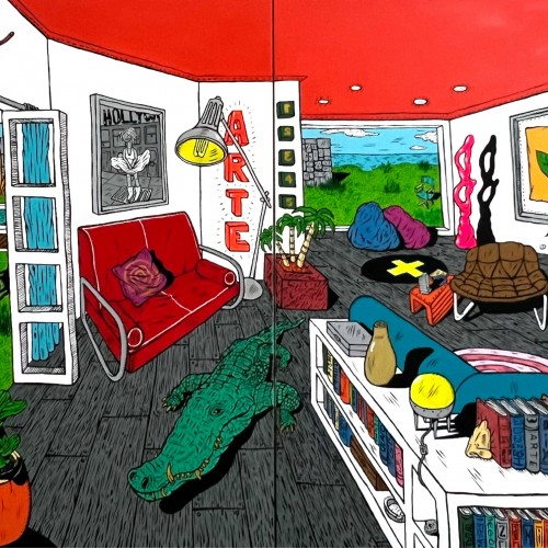 Sala de estar da casa de férias de Dom Vesperini. Guanacaste, Costa Rica ,2005